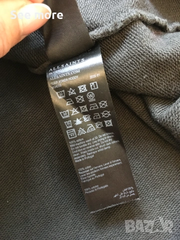 All Saints дамска спортна блуза с качулка XS, снимка 10 - Блузи с дълъг ръкав и пуловери - 53176803