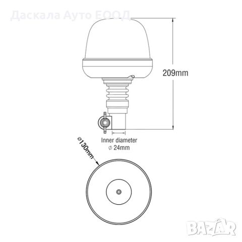 Диоден ЛЕД LED маяк буркан блиц лампа за стойка 10-30V, снимка 4 - Аксесоари и консумативи - 36070253