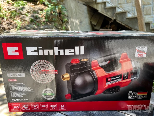 Помпа за вода Einhell с батерия и зарядно, снимка 5 - Други инструменти - 51327553