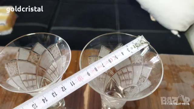 кристални сватбени чаши , снимка 11 - Сватбени аксесоари - 50104671