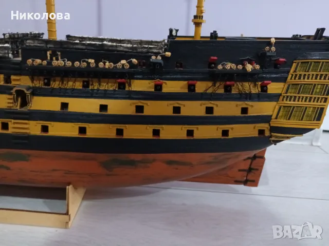 Продавам започнат модел на легендарния кораб HMS Victory – флагманът на адмирал Нелсън., снимка 3 - Колекции - 48680634