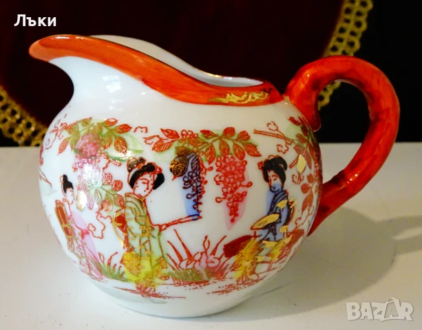 Каничка японски порцелан,злато,гейши. 