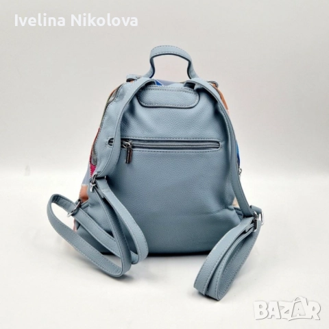 Модерна цветна дамска раница от еко материал, снимка 2 - Раници - 51463555
