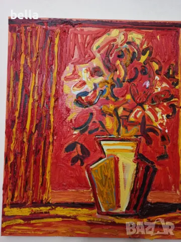 Картина на Чавдар Петров ,масло-платно,подписана!, снимка 4 - Картини - 49290824