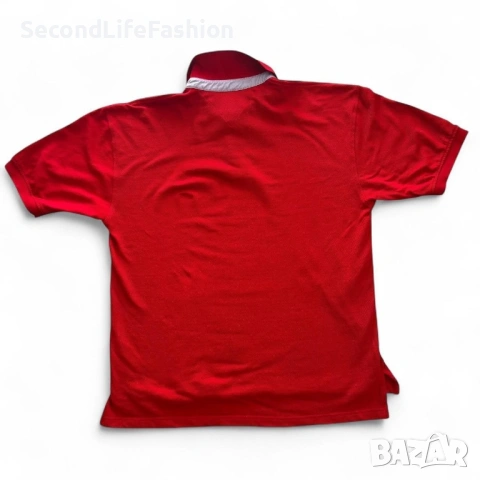 Винтидж поло тениска Tommy Hilfiger размер XL червена произведена в САЩ, снимка 2 - Тениски - 53119707