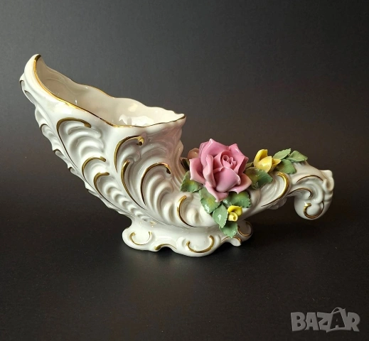 Декоративни вази тип "рог на изобилието" - Sandizell, Dresden, снимка 2 - Вази - 53720671