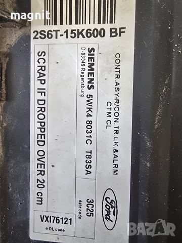 2S6T-15K600 BF комфорт модул FORD FIESTA 5WK48031C 5WK4 8031C T83SA, снимка 2 - Части - 52720808