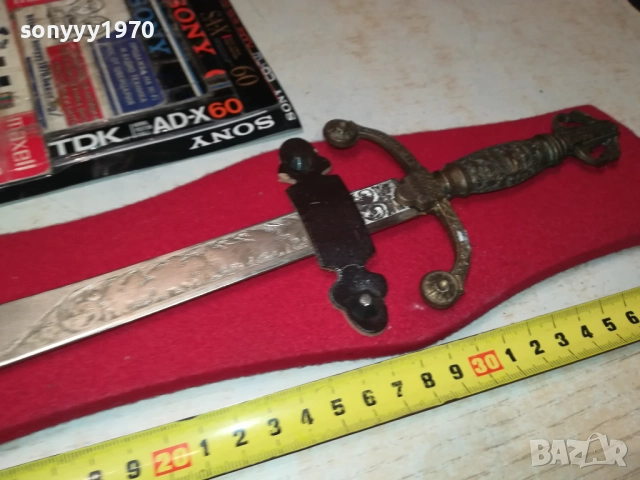 КОЛЕКЦИОНЕРСКИ МЕЧ 40СМ ОТ ФРАНЦИЯ 1610251909, снимка 4 - Антикварни и старинни предмети - 52078923