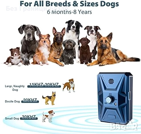 Ново Ултразвуково устройство против лай IPX4, 3 режима, до 10 м обхват, снимка 3 - За кучета - 52135035