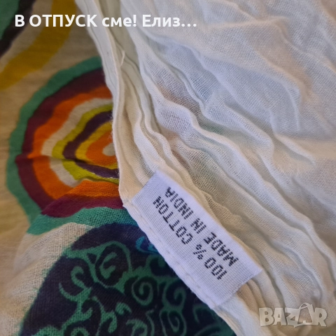 разкошен флорален шал паеро тип Desigual голям памучен, снимка 8 - Шалове - 51446478