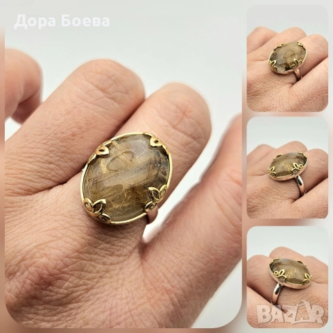 Сребърен пръстен: "Венера", снимка 4 - Пръстени - 52529781