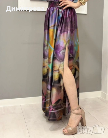  Нова дамска сатене рокля, снимка 3 - Рокли - 54236489