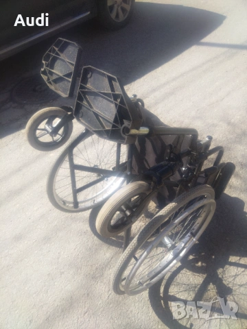 Сгъваема инвалидна рингова количка със степенки Марка: Eclip Ширина на седалката 46см Дълбочина 45см, снимка 6 - Инвалидни колички - 53825159