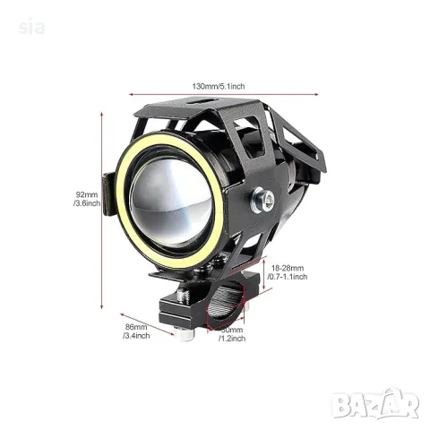 Халогени за мотор, 12-24V, 2БР, снимка 4 - Части - 49397827