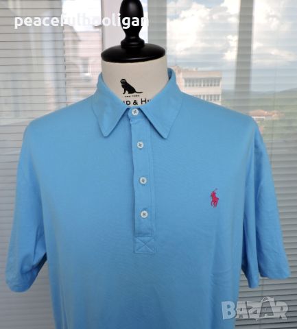 Polo Ralph Lauren Golf Mens Pima Cotton Light Blue Polo T-Shirt Size L/XL, снимка 2 - Тениски - 46295719