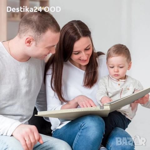 Стилен фото албум за снимки с ленена корица, 40 страници бежов, снимка 5 - Други - 53809335