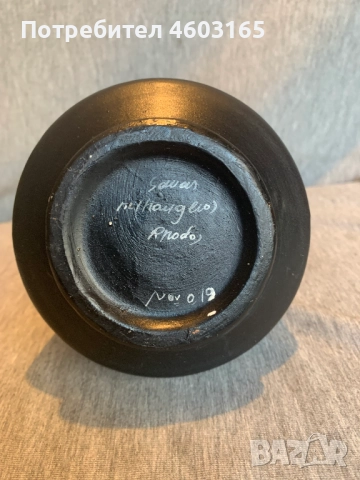   ръчно рисувана глинена стомна, снимка 5 - Антикварни и старинни предмети - 52531804