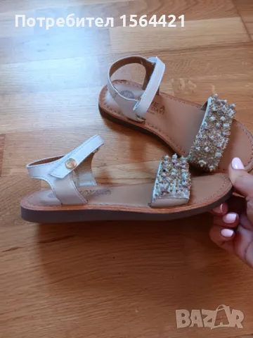 Детски сандали Gioseppo, естествена кожа, камъни, 31 номер, снимка 5 - Детски сандали и чехли - 50240290