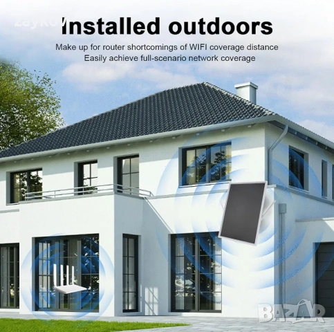 Соларен WiFi усилвател на сигнала за външна употреба, обхват от 107,5 м, 2.4G WiFi, снимка 6 - Друга електроника - 53327109