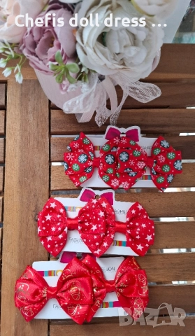 Коледни фиби, снимка 4 - Аксесоари за коса - 52083438