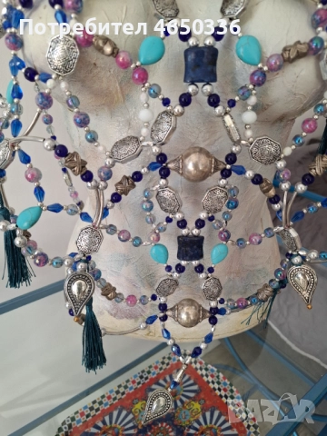 Много голямо етно колие за тяло, уникат, снимка 11 - Колиета, медальони, синджири - 52523756