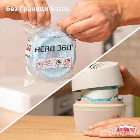 Нов Влагоабсорбатор против конденз и влага UniBond Aero 360 с таблетка 450 г, снимка 6 - Други стоки за дома - 54223071