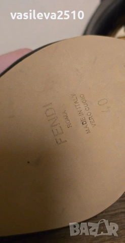 Fendi дамски страхотни обувки с интересен ток от естествена кожа , снимка 13 - Дамски обувки на ток - 53892261