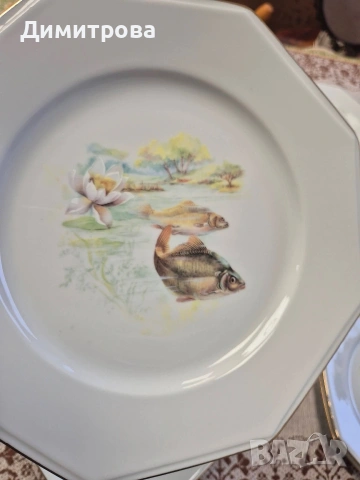 Рибен сервиз, Лимож, снимка 13 - Сервизи - 54227751