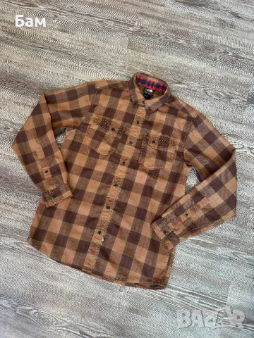 Оригинална мъжка фланелена риза The North Face размер С, снимка 2 - Ризи - 54043245