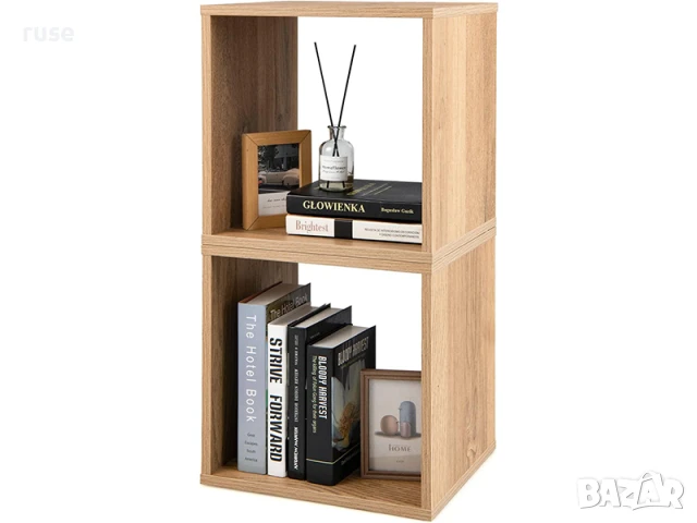 НОВИ! Етажерка куб дъб крафт 35x35x30 см , снимка 4 - Етажерки - 50734530