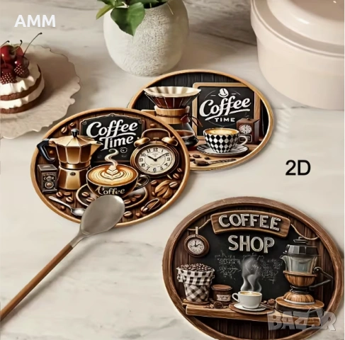 Подложки за Чаши, Дървени - 8 бр., снимка 3 - Художествена литература - 53208085