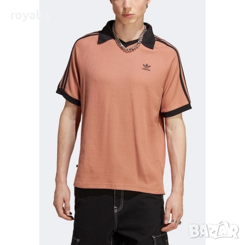 Adidas Оригинална Мъжка Поло Тениска, Кафяв, XL