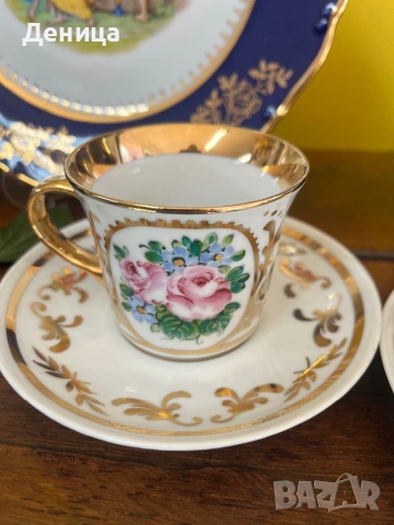 Не знам нищо за произхода им, но знам, че са изцяло ръчно декорирани и са мниго красиви , снимка 6 - Чаши - 53215191