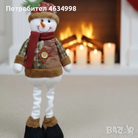 Голяма коледна играчка  Елен, Снежен човек или дядо Коледа - разтягаща до 50см, снимка 5 - Декорация за дома - 52579375