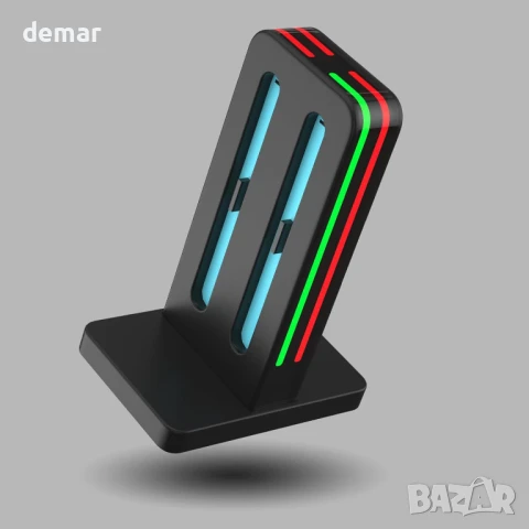 WUXIDIXI Зарядна станция, съвместима с контролери Nintendo Switch 2 Joy-Con, черна, снимка 9 - Аксесоари - 50536673