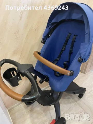 Детска Количка  Stokke® Xplory® X + бебешки кош - цвят Royal Blue