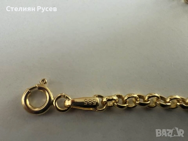 НОВ 8.94гр 56см златен ланец версаче / златно колие / синджир / ланец / злато / златен / GOLD 585 / , снимка 6 - Колиета, медальони, синджири - 52078387
