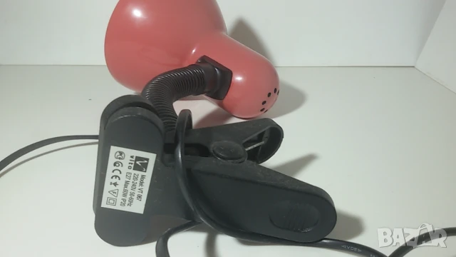 Червена настолна лампа с щипка за бюро/маса, снимка 6 - Настолни лампи - 51316814