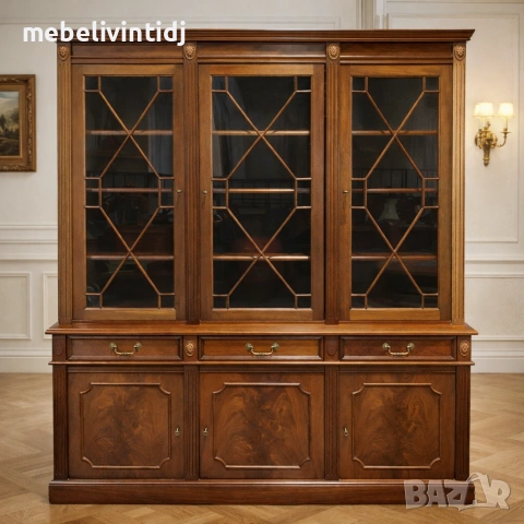 ✅Винтидж витрина-шкаф Chesterfield махагон