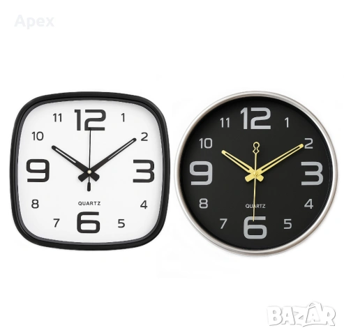 Безшумен Стенен Часовник с Плавен ход.Рекламен Часовник с Ваше Лого. Дигитални Стенни Часовници, снимка 6 - Стенни часовници - 54072616