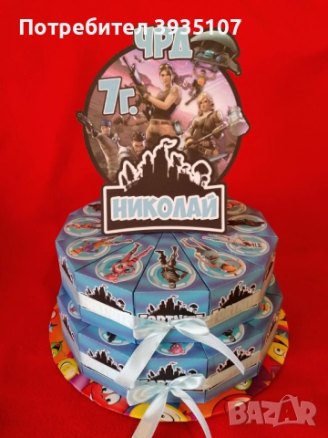 Парти покривка Фортнайт ,сламки,свирки балони,стойка за мъфини, кутийки,шапки, снимка 6 - Други - 52423994