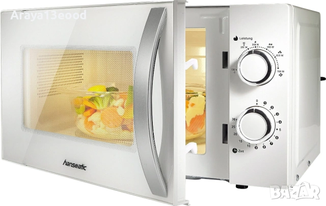 Микровълнова фурна Hanseatic Mikrowelle SMH207P3H-P, 700 W, 20 л, бяла