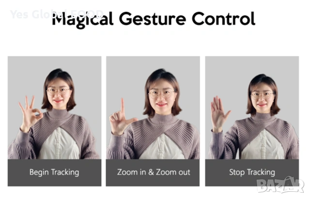 YesSmart YS7080 4K AI PTZ уеб камера, снимка 7 - Камери - 53888880