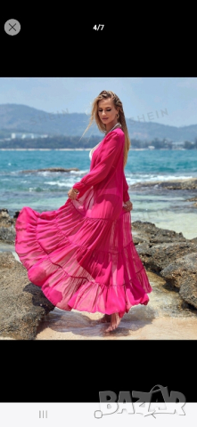Парео за плаж, кимоно, розово, дълго, ново, универсален размер, снимка 7 - Бански костюми - 44971369