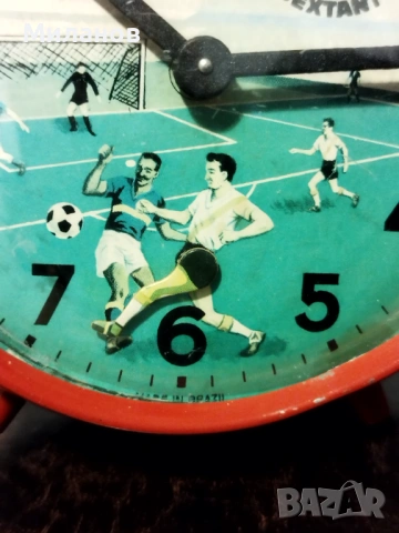 Стар анимиран будилник, настолен часовник, снимка 3 - Антикварни и старинни предмети - 53997425