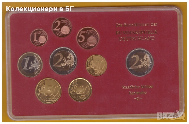 СЕТ ДЕВЕТ /PROOF/ ГЕРМАНСКИ ЕВРО МОНЕТИ /виж описанието/, снимка 5 - Нумизматика и бонистика - 53458592