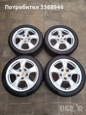 Джанти PORSCHE 911 996 17" 5x130 спорт пакет с гуми, снимка 3 - Гуми и джанти - 53530742