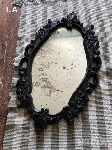 Антично огледало в дървена рамка 1987г., снимка 7 - Антикварни и старинни предмети - 53882219