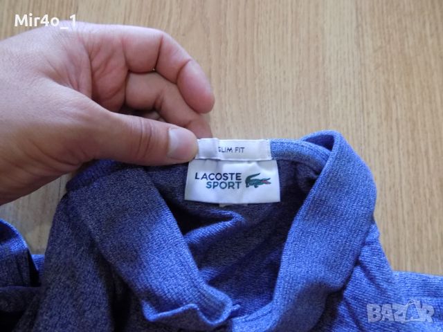 тениска lacoste риза блуза потник горнище яка оригинал мъжка M, снимка 4 - Тениски - 46525745