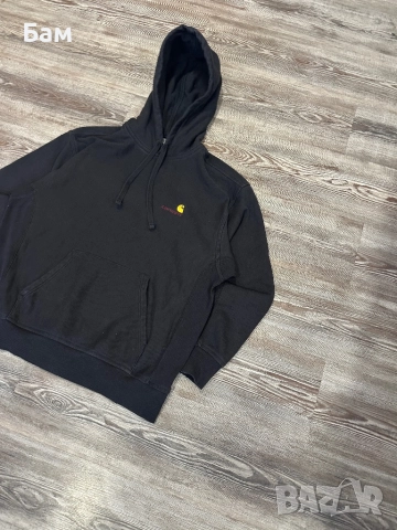 Оригинално мъжко горнище с качулка Carhartt размер Л, снимка 3 - Суичъри - 52353598
